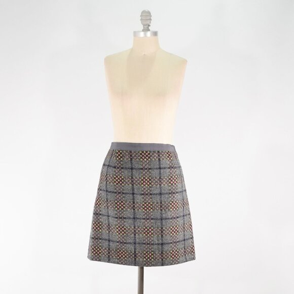 Boden Gray & Pink British Tweed Pencil Skirt - Picture 1 of 6